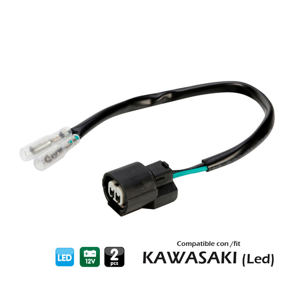 CONECTORES PARA INTERMITENTES, 2 UDS - COMPATIBLE PARA - KAWASAKI (LED)