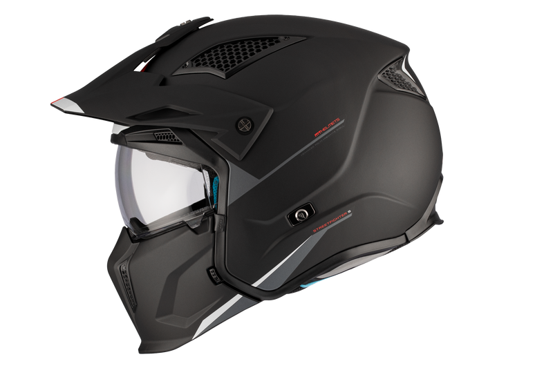 CASCO MT STREETFIGHTER S SV SOLID A1 NEGRO MATE