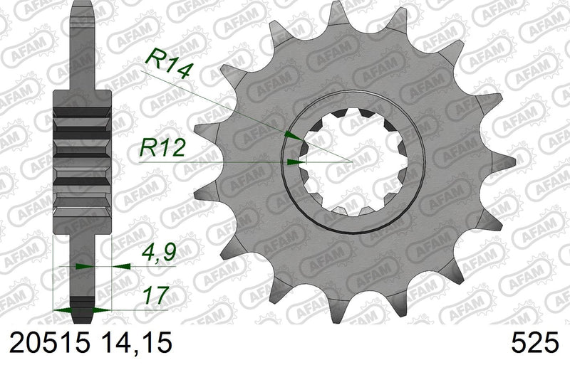 PIÑÓN AFAM 525x15  HONDA  - 20515X15