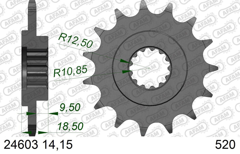 PIÑÓN AFAM 520x15  KAWASAKI  - 24603X15