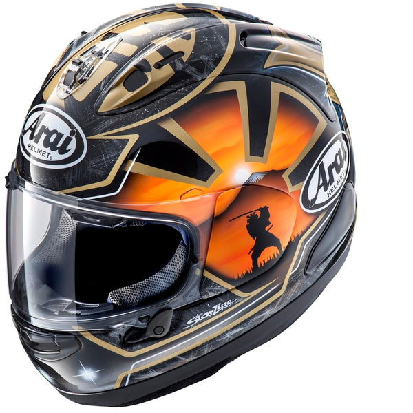 CASCO ARAI RX-7 V PEDROSA GOLD SPIRIT