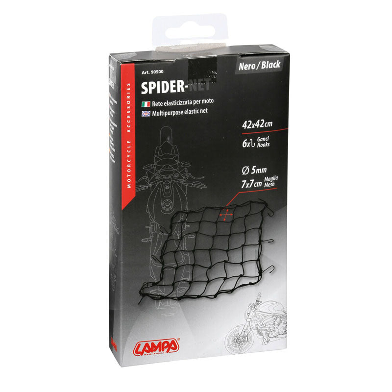 RED ELÁSTICA LAMPA SPIDER  NEGRO