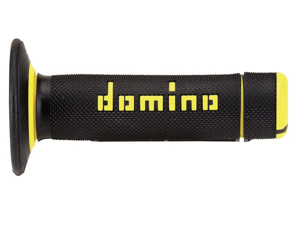 PUÑOS DOMINO OFF ROAD NEGRO - AMARILLO CERRADOS D 22 MM L 118 MM