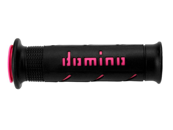 PUÑOS DOMINO XM2 SUPER SOFT NEGRO/FUCSIA ABIERTOS D 22 MM L 120-125 MM