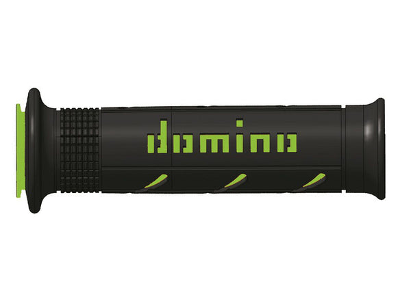 PUÑOS DOMINO XM2 SUPER SOFT NEGRO - VERDE ABIERTOS D 22 MM L 120-125 MM