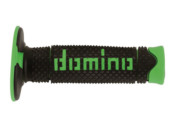 PUÑOS DOMINO DSH OFF ROAD NEGRO - VERDE CERRADOS D 22 MM L 120 MM