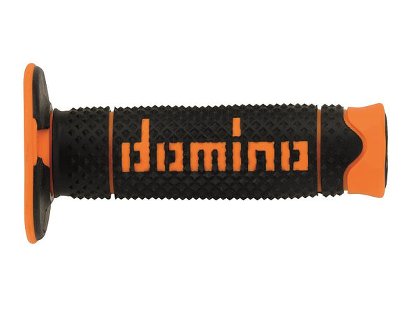 PUÑOS DOMINO DSH OFF-ROAD NEGRO - NARANJA CERRADOS D 22 MM L 120 MM