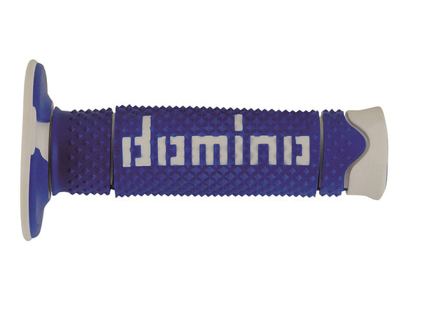 PUÑOS DOMINO DSH OFF ROAD AZUL - BLANCO CERRADOS D 22 MM L 120 MM