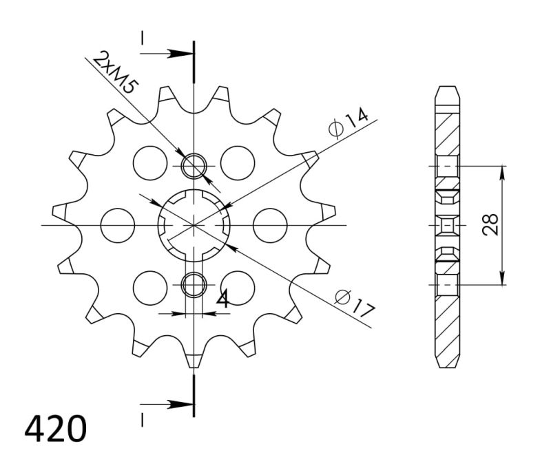 PIÑÓN SUPERSPROX DERBI 420 X 12  - CST1127X12