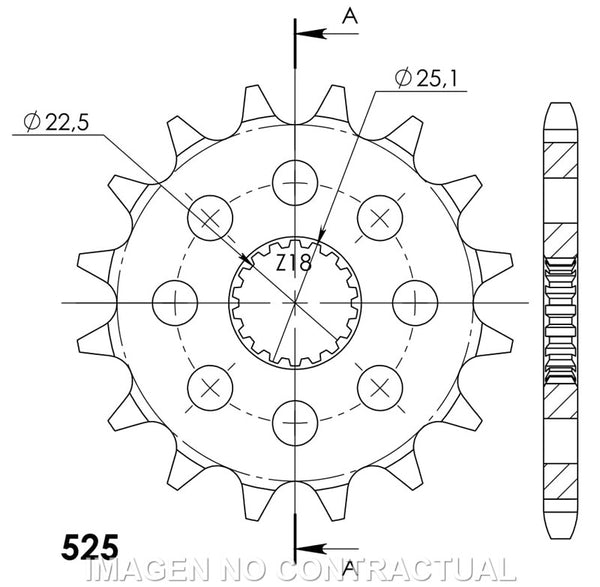 PIÑÓN SUPERSPROX TRIUMPH 525 X 16  - CST1186X16