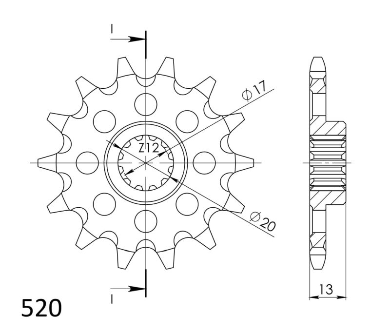 PIÑÓN SUPERSPROX TM 520 X 13  - CST125X13