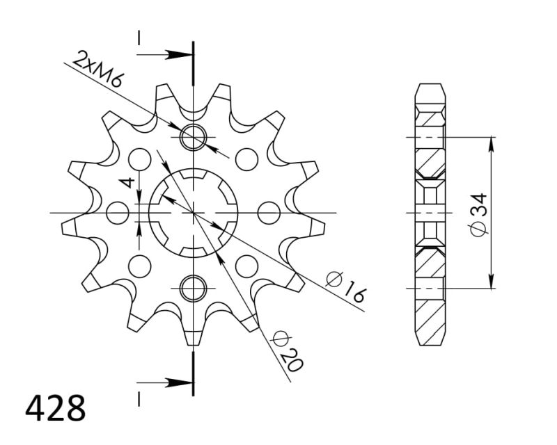 PIÑÓN SUPERSPROX YAMAHA 428 X 14  - CST1263X14
