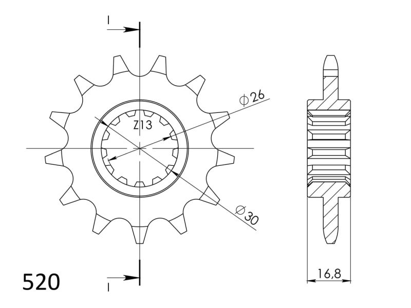 PIÑÓN SUPERSPROX HONDA 520 X 14  - CST1269X14