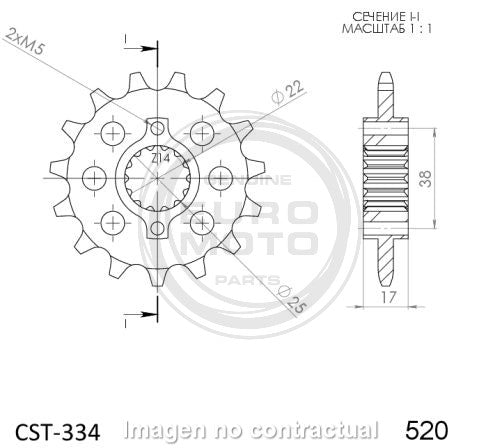 PIÑÓN SUPERSPROX DUCATI 520 X 14  - CST334X14