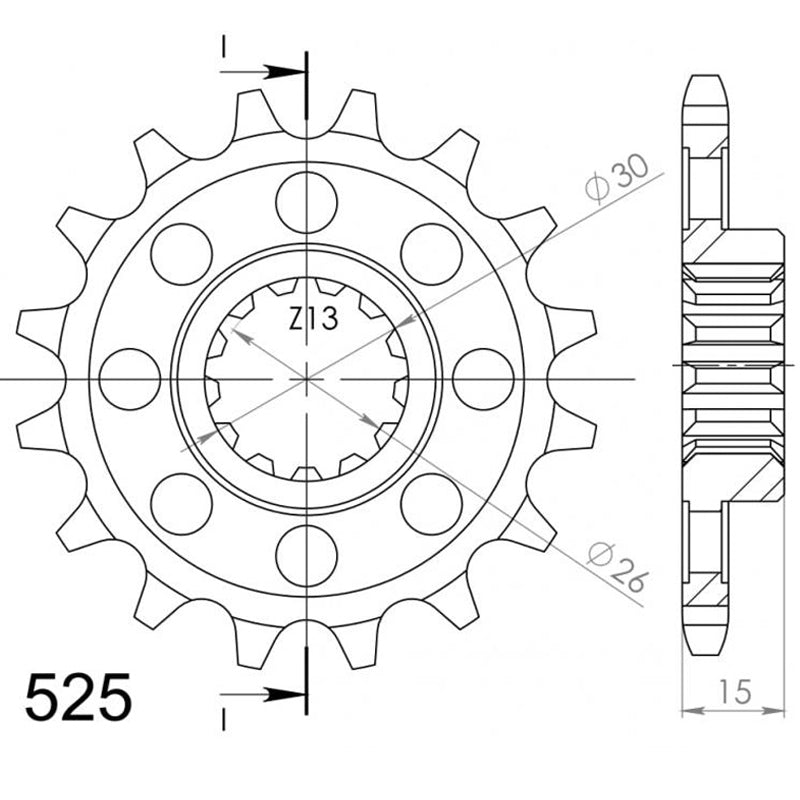 PIÑÓN SUPERSPROX BMW 525 X 16  - CST404X16