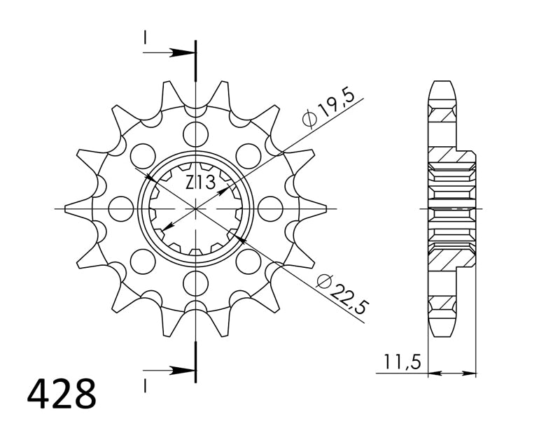 PIÑÓN SUPERSPROX SUZUKI 428 X 14  - CST409X14