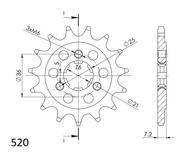 PIÑÓN SUPERSPROX SUZUKI 520 X 16  - CST437X16