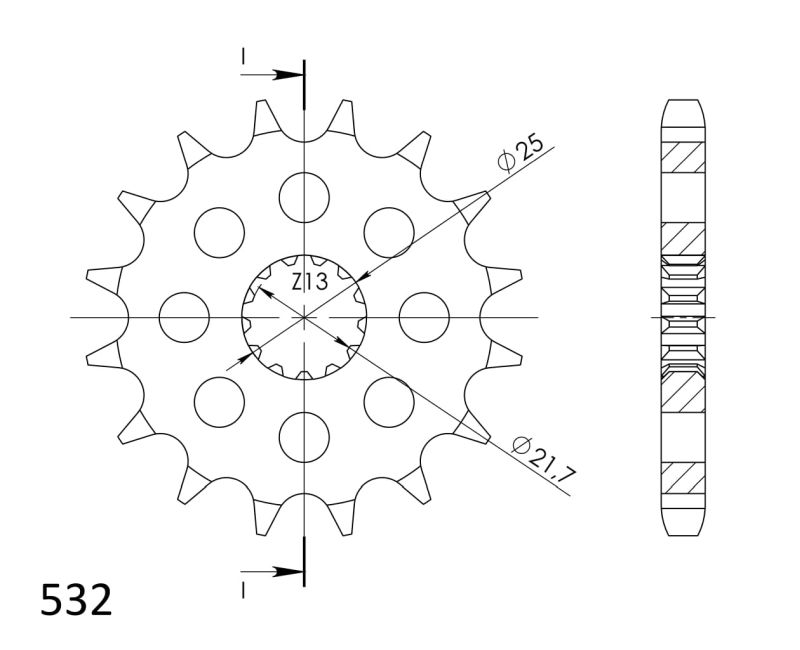 PIÑÓN SUPERSPROX SUZUKI 532 X 14  - CST440X14