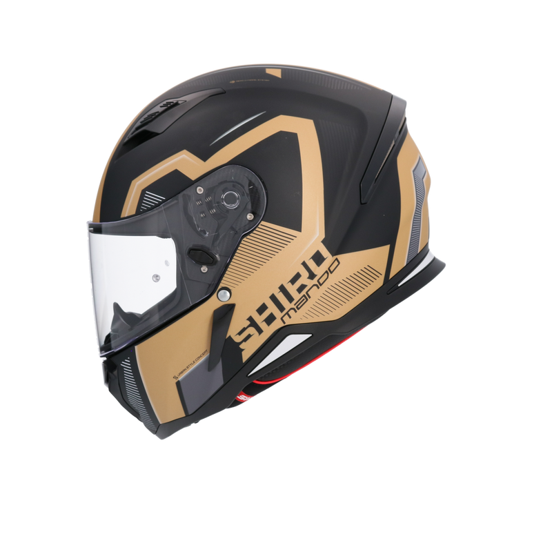 CASCO SHIRO HUNTER MANDO MATT BLACK/GOLD