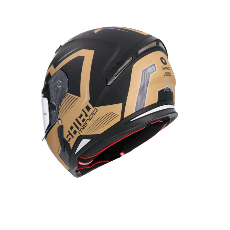 CASCO SHIRO HUNTER MANDO MATT BLACK/GOLD