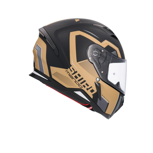 CASCO SHIRO HUNTER MANDO MATT BLACK/GOLD