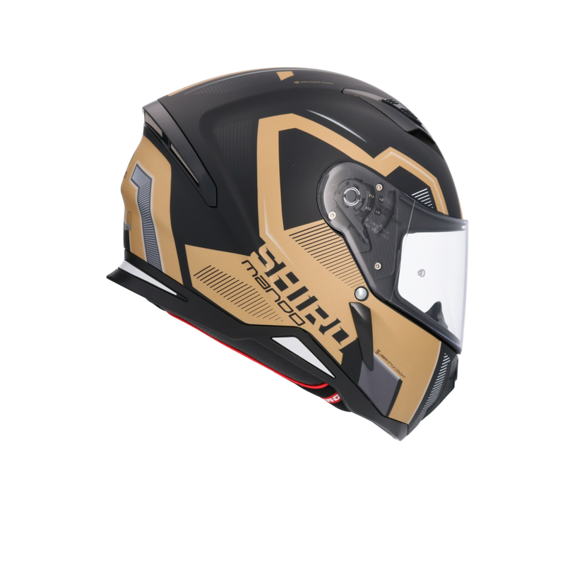 CASCO SHIRO HUNTER MANDO MATT BLACK/GOLD