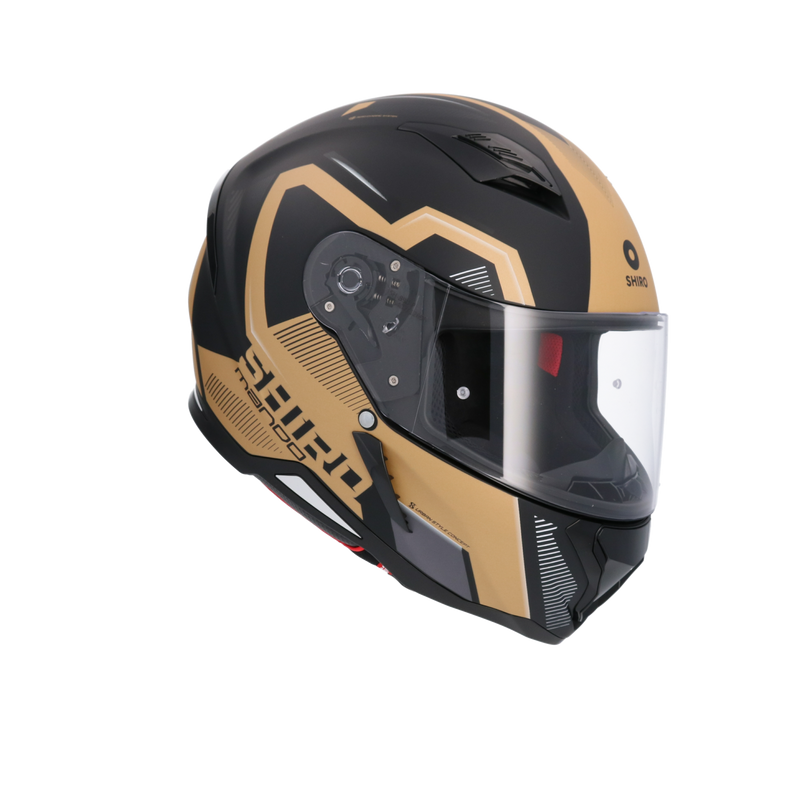CASCO SHIRO HUNTER MANDO MATT BLACK/GOLD