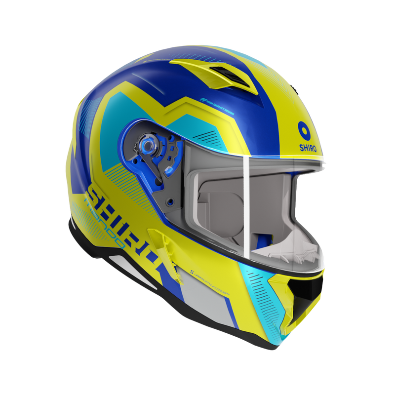 CASCO SHIRO HUNTER MANDO MATT BLUE/YELLOW