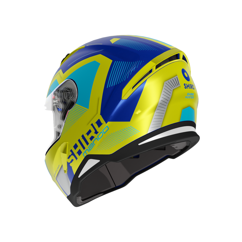 CASCO SHIRO HUNTER MANDO MATT BLUE/YELLOW