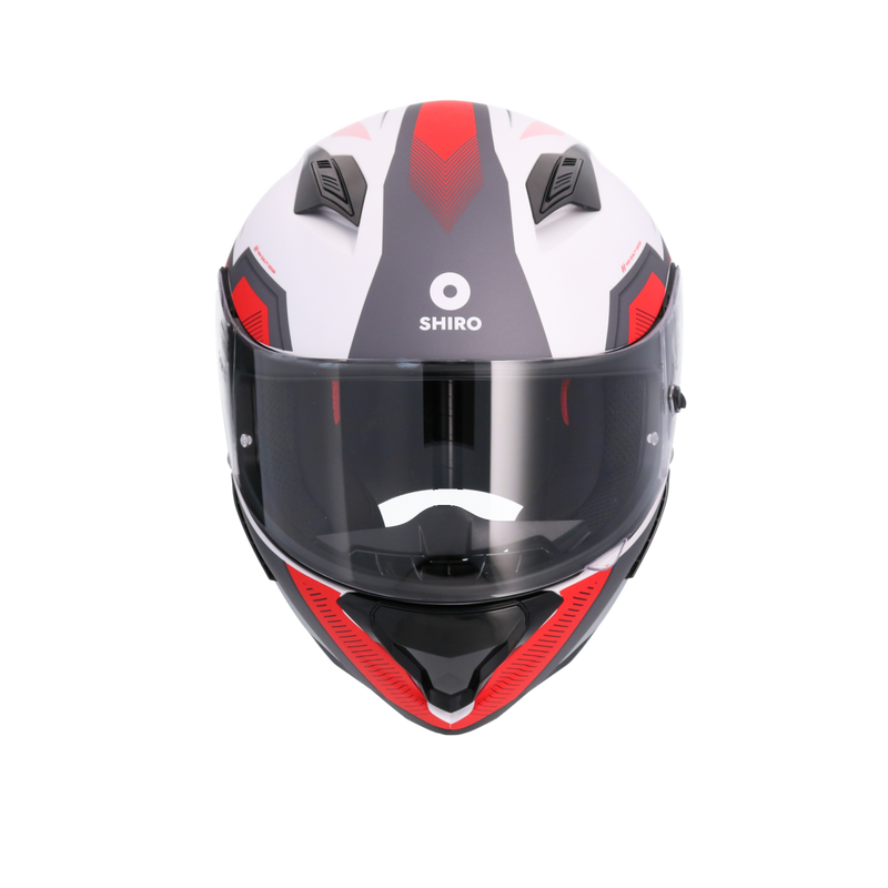 CASCO SHIRO HUNTER MANDO MATT PEARL/RED