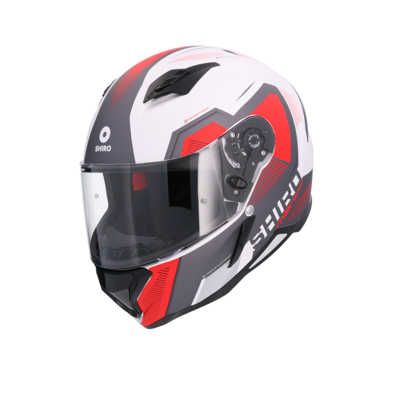 CASCO SHIRO HUNTER MANDO MATT PEARL/RED