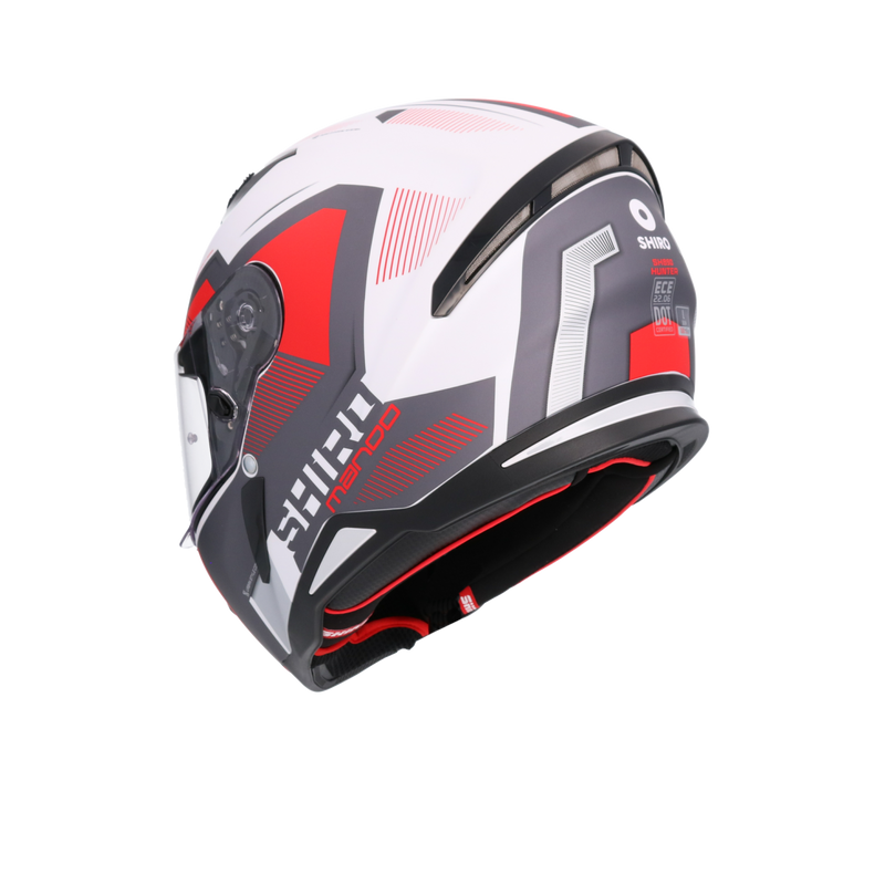 CASCO SHIRO HUNTER MANDO MATT PEARL/RED