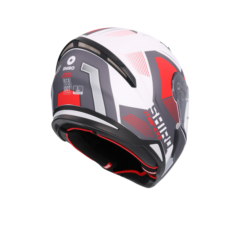 CASCO SHIRO HUNTER MANDO MATT PEARL/RED