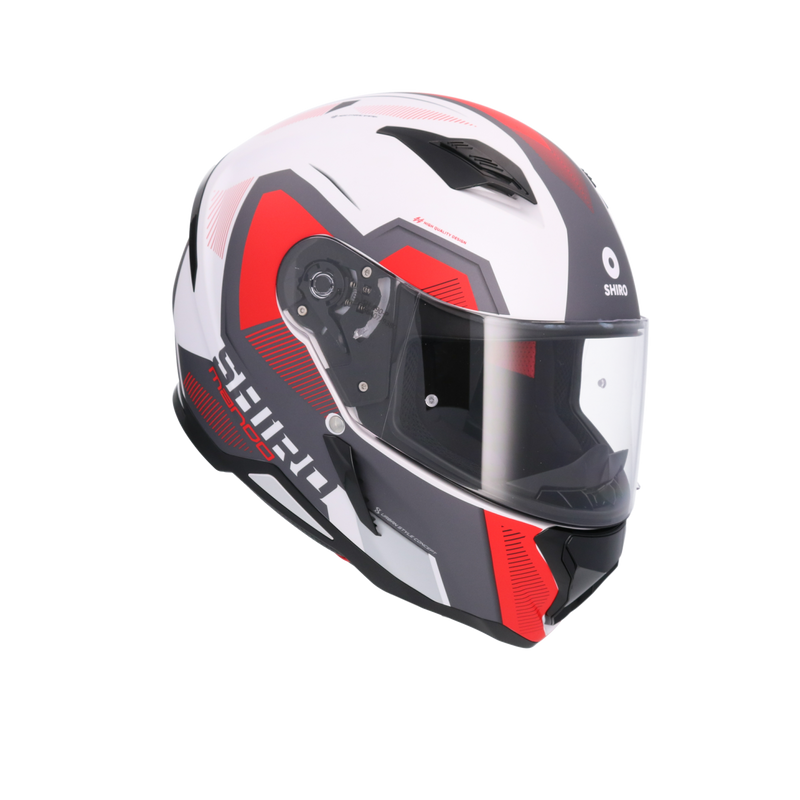 CASCO SHIRO HUNTER MANDO MATT PEARL/RED
