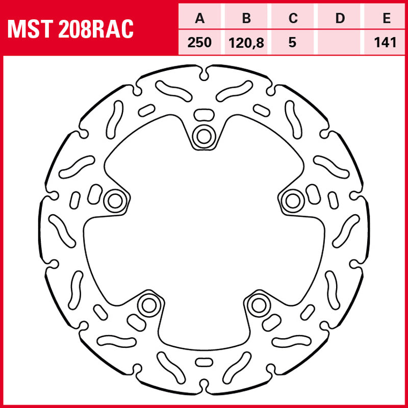 DISCO DE FRENO TRW MST 208  RAC