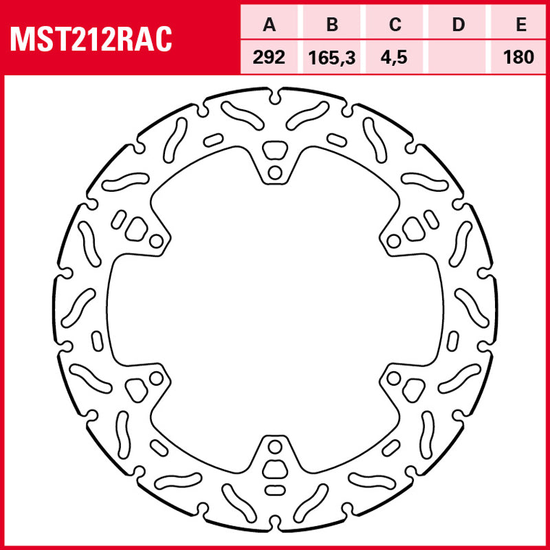 DISCO DE FRENO TRW MST 212 RAC