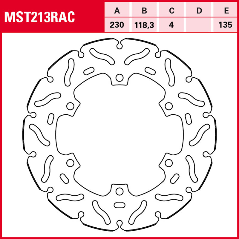 DISCO DE FRENO TRW MST 213 RAC