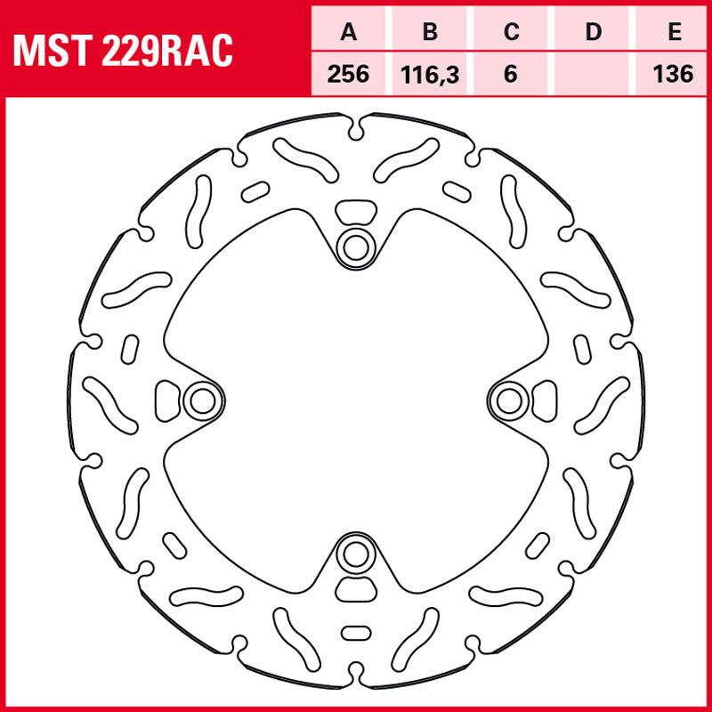 DISCO DE FRENO TRW MST 229 RAC