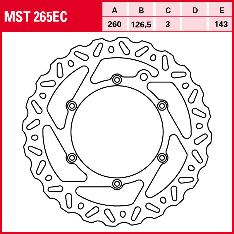 DISCO DE FRENO TRW MST 265 EC