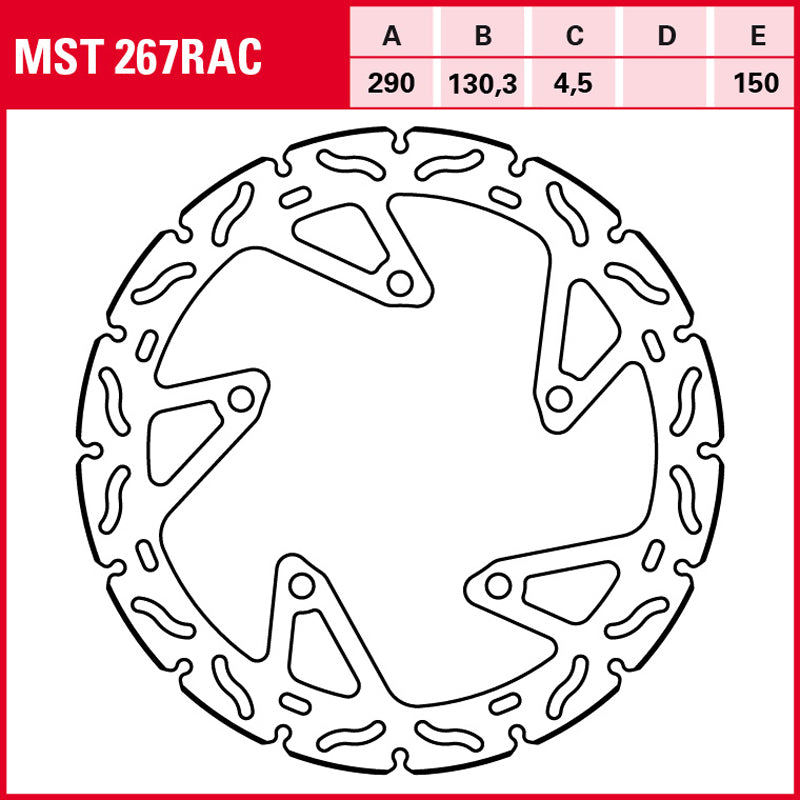 DISCO DE FRENO TRW MST 267 RAC
