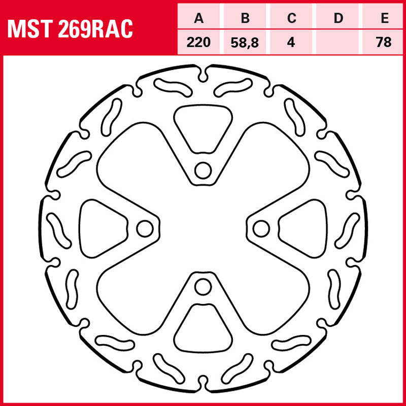 DISCO DE FRENO TRW MST 269 RAC