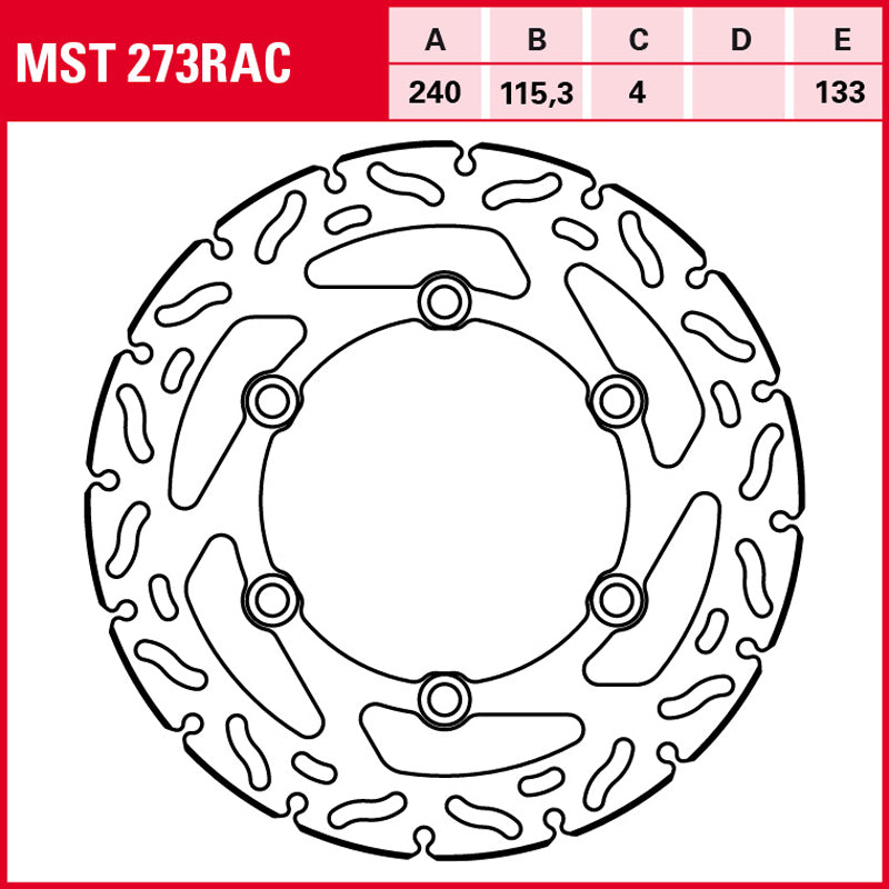 DISCO DE FRENO TRW MST 273 RAC