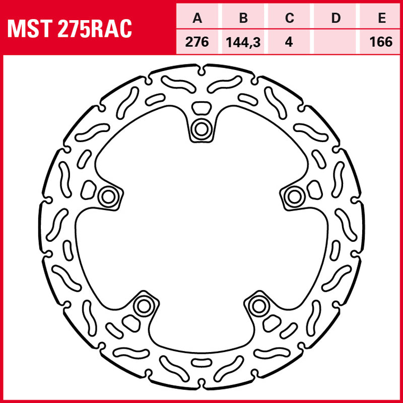 DISCO DE FRENO TRW MST 275 RAC