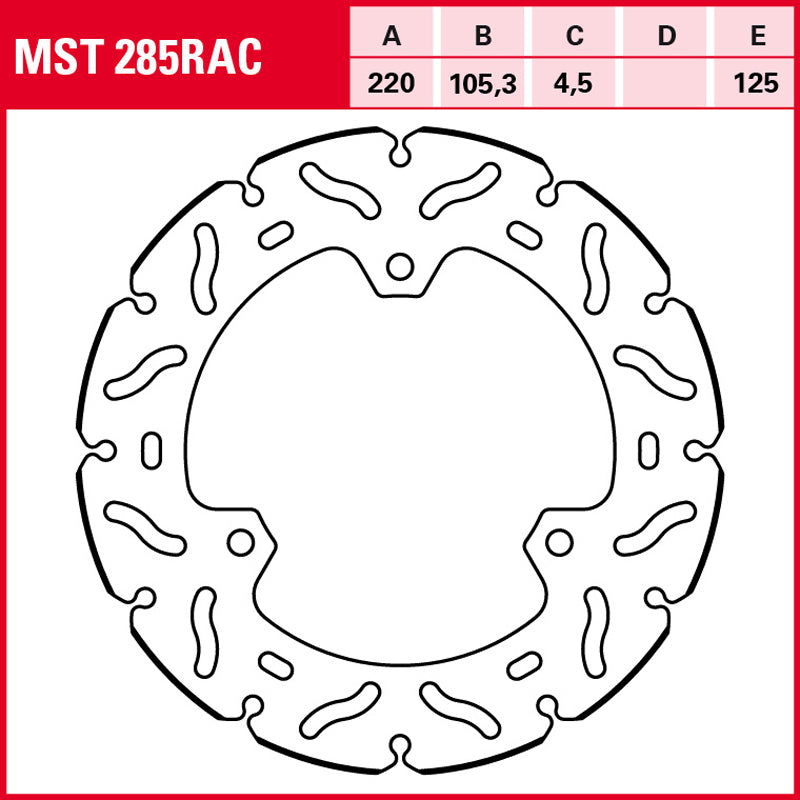 DISCO DE FRENO TRW MST 285 RAC