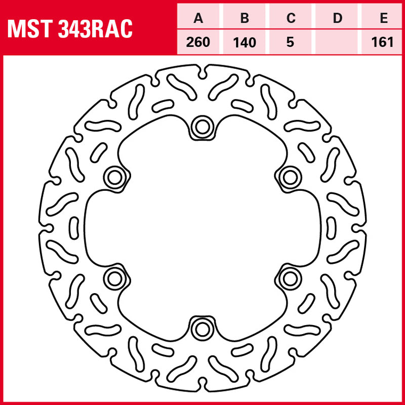 DISCO DE FRENO TRW MST 343 RAC