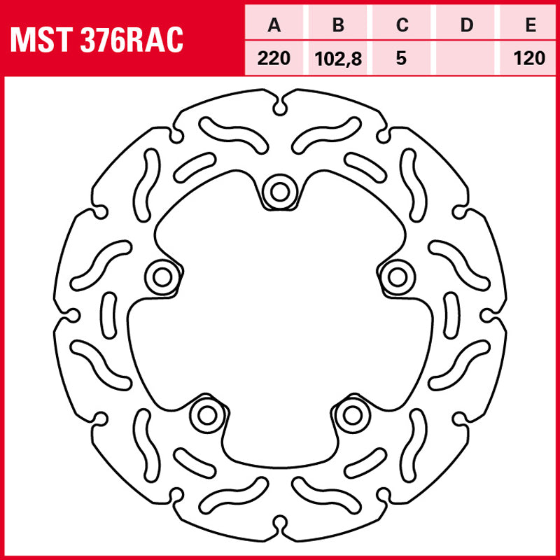 DISCO DE FRENO TRW MST 376 RAC