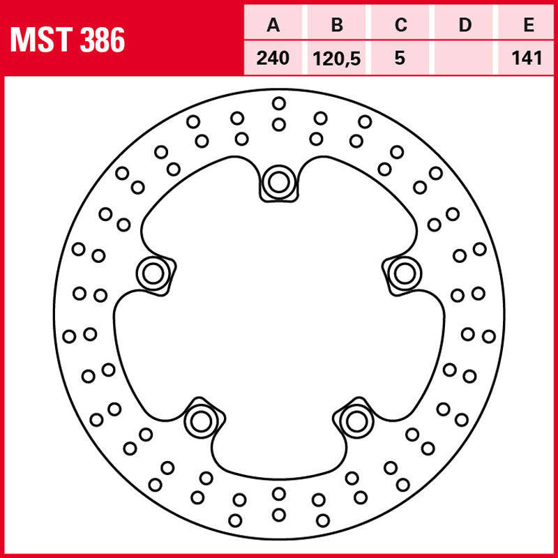 DISCO DE FRENO TRW MST 386