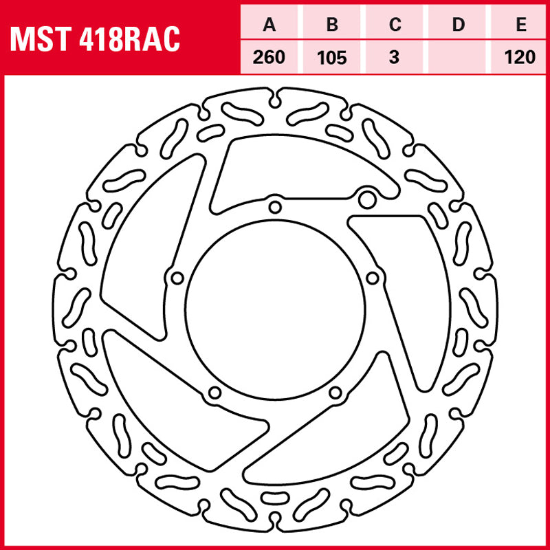 DISCO DE FRENO TRW MST 418 RAC