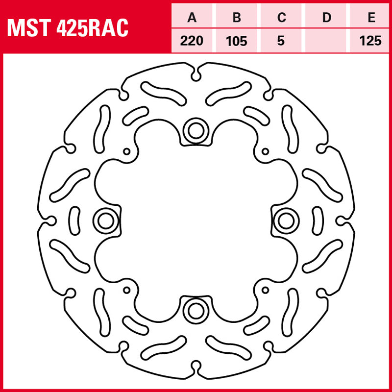 DISCO DE FRENO TRW MST 425 RAC