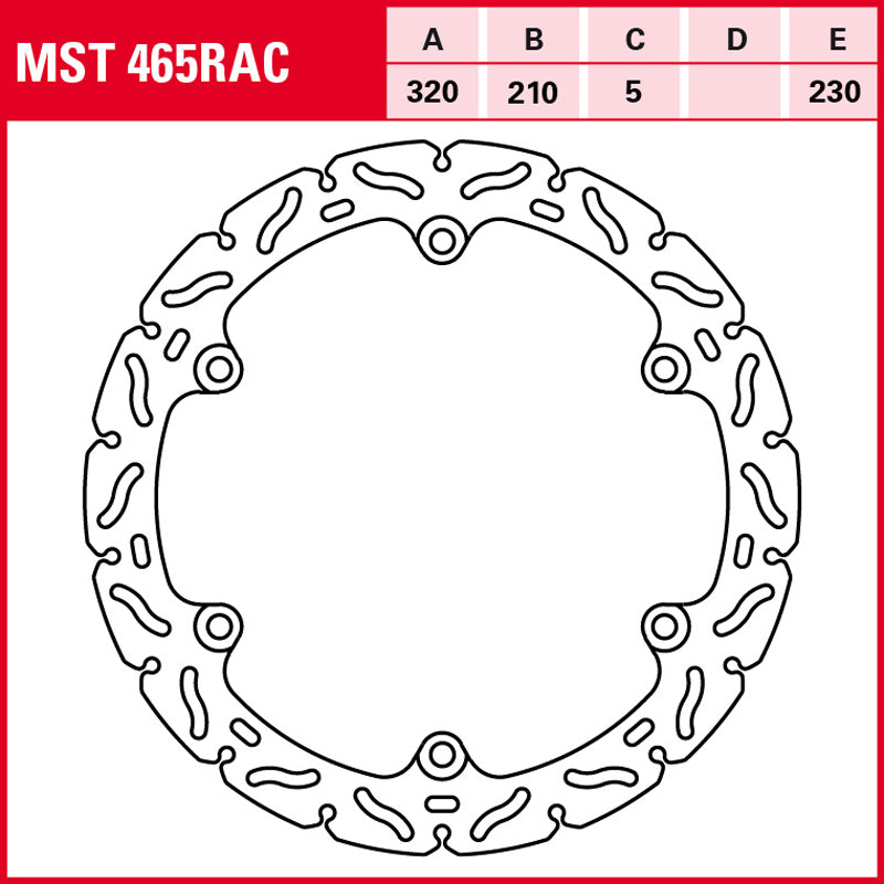 DISCO DE FRENO TRW MST 465 RAC